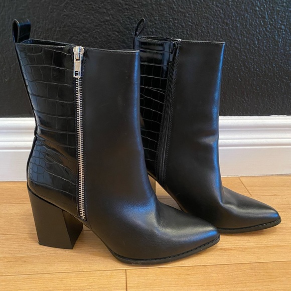 Black Steve Madden booties size 9 - Picture 1 of 8